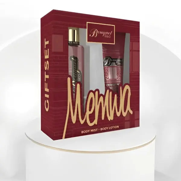 Bouquet Red Gift Set by Memwa Gulf Orchid Shop name