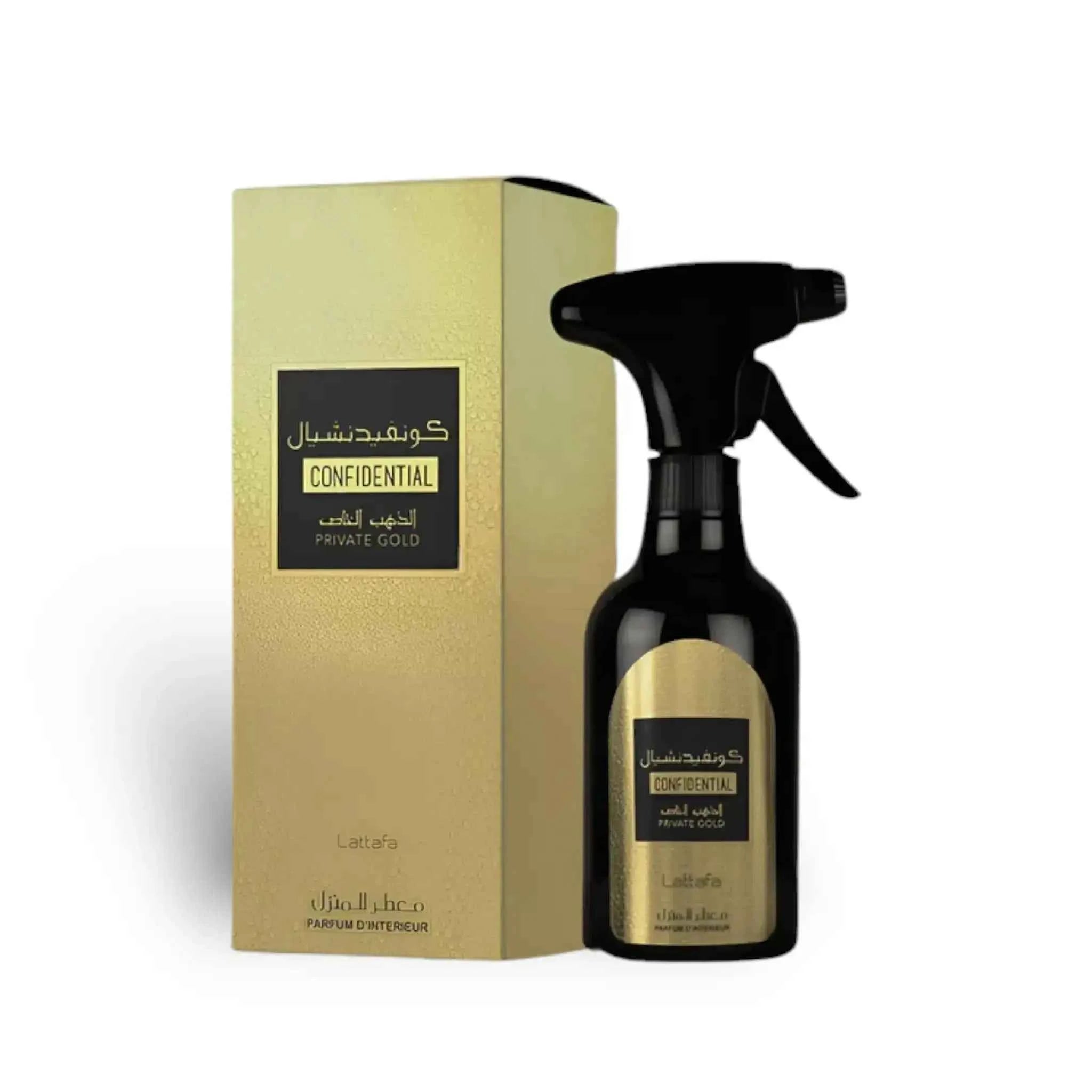 Confidential Private Gold 450ml Fabric Spray by Lattafa