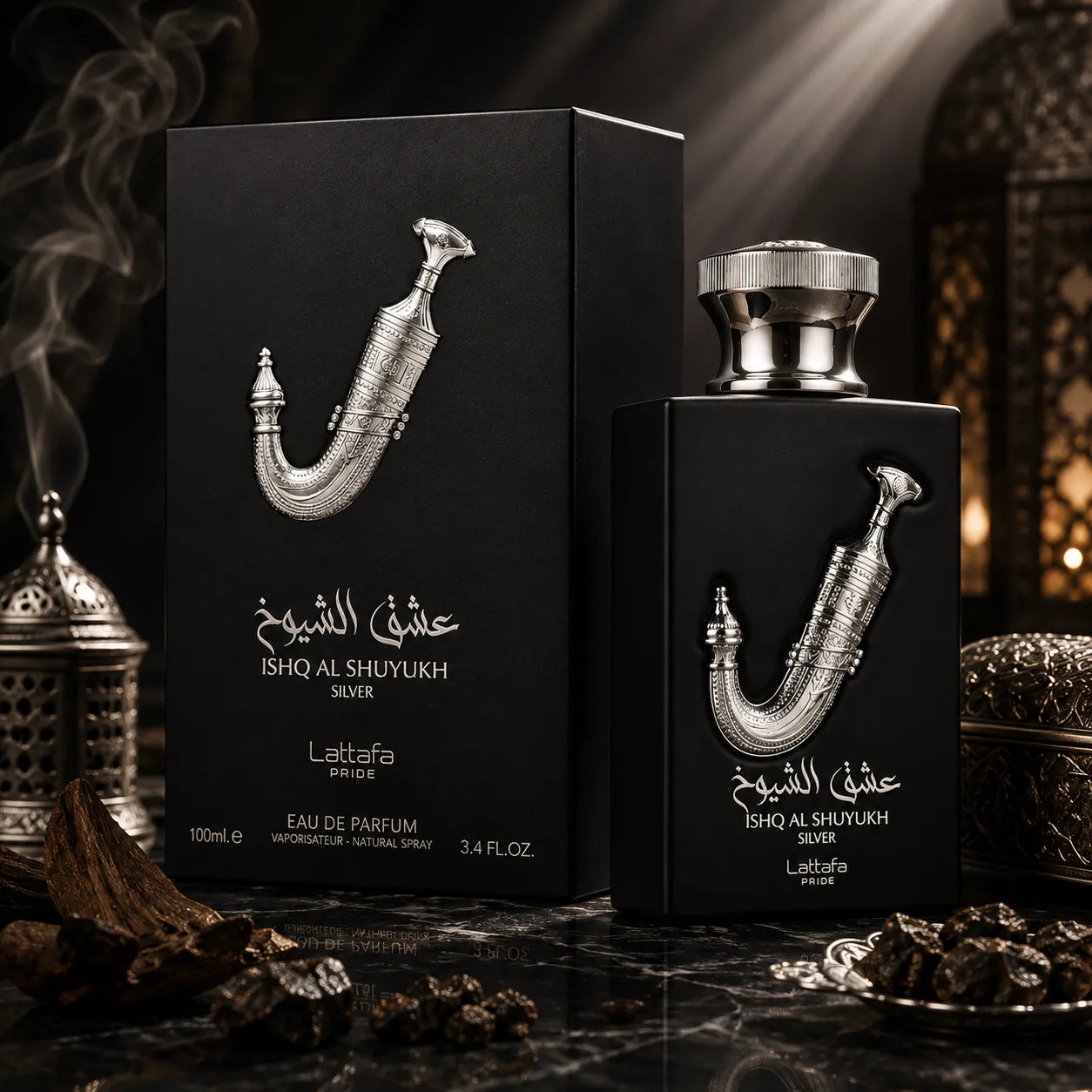 Ishq Al Shuyukh Silver Eau De Parfum 100ml Lattafa Pride