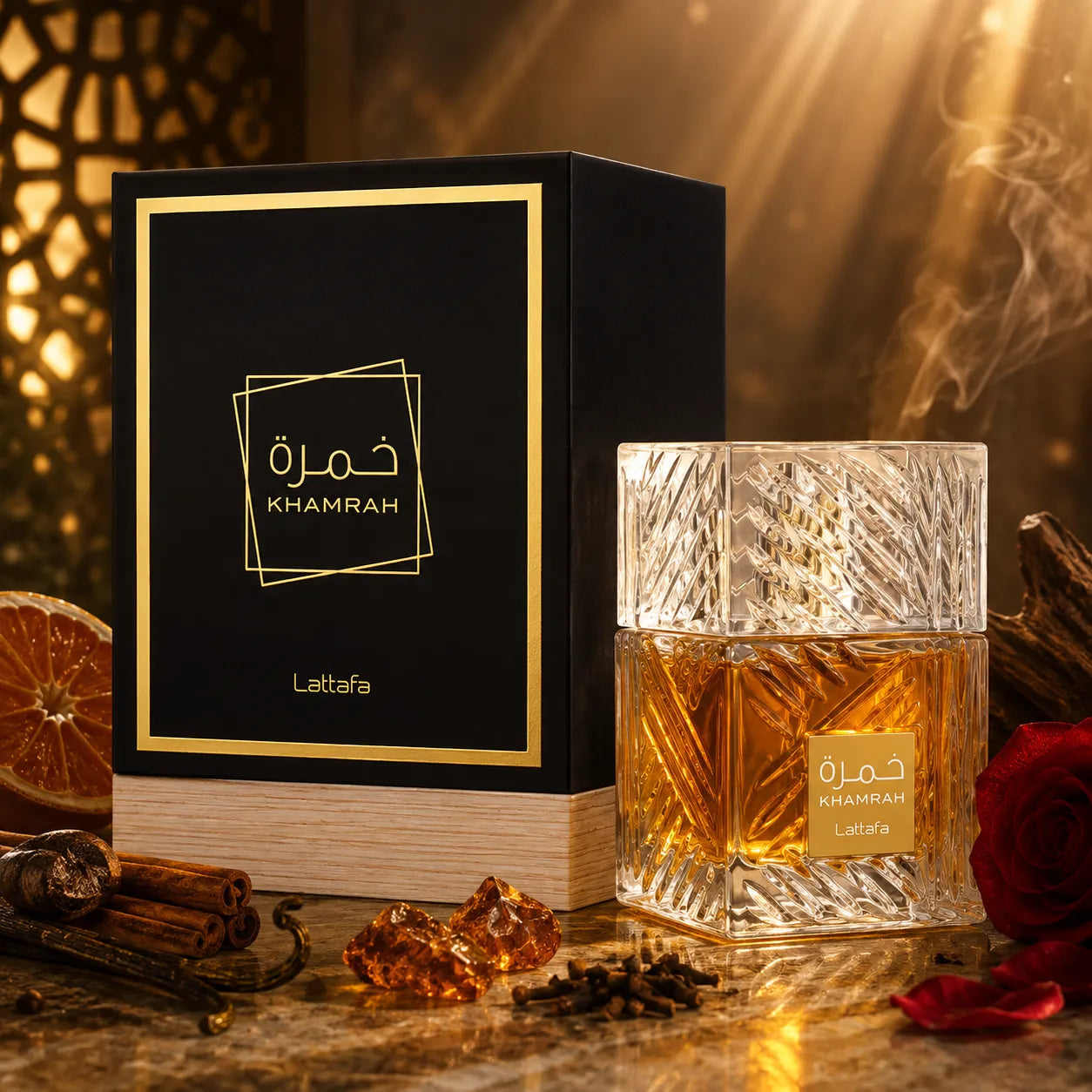khamrah Eau De Parfum 100ml Lattafa with Box And Bottle