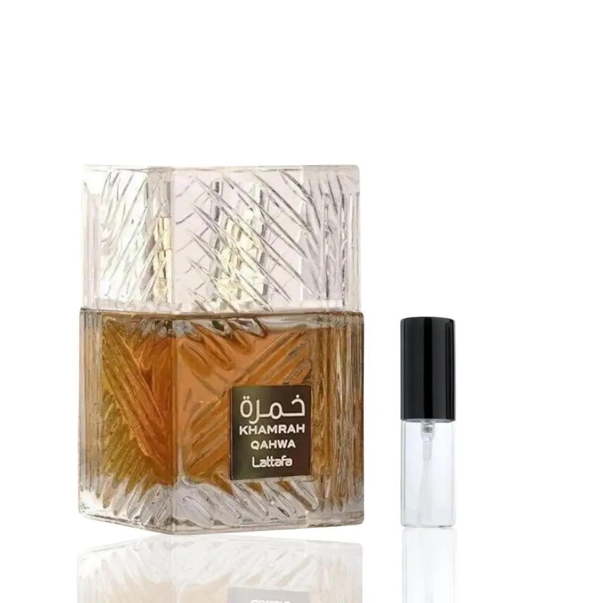 Khamrah Qahwa Perfume Sample 2ml Shop name