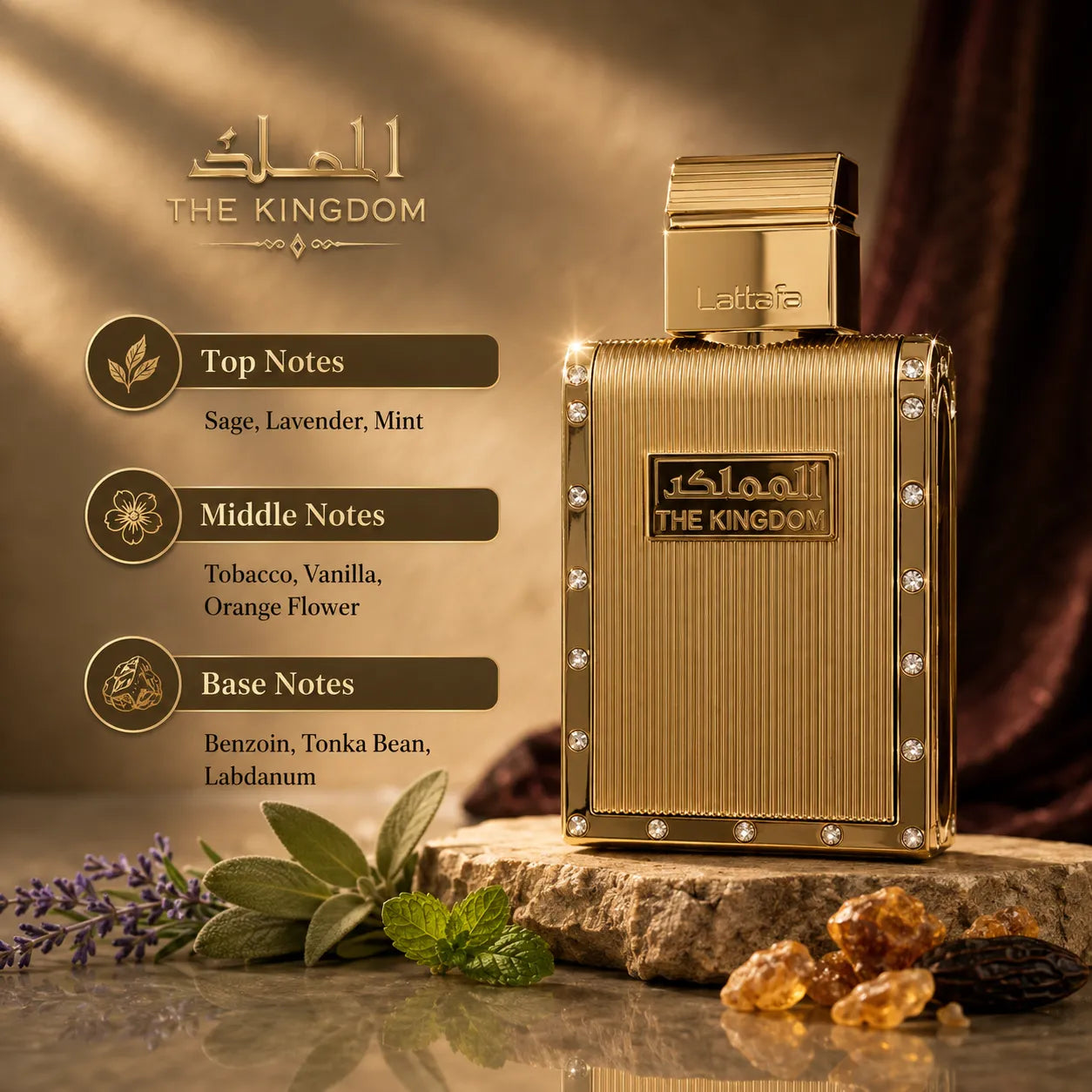 The Kingdom for Men Eau De Parfum 100ml by Lattafa