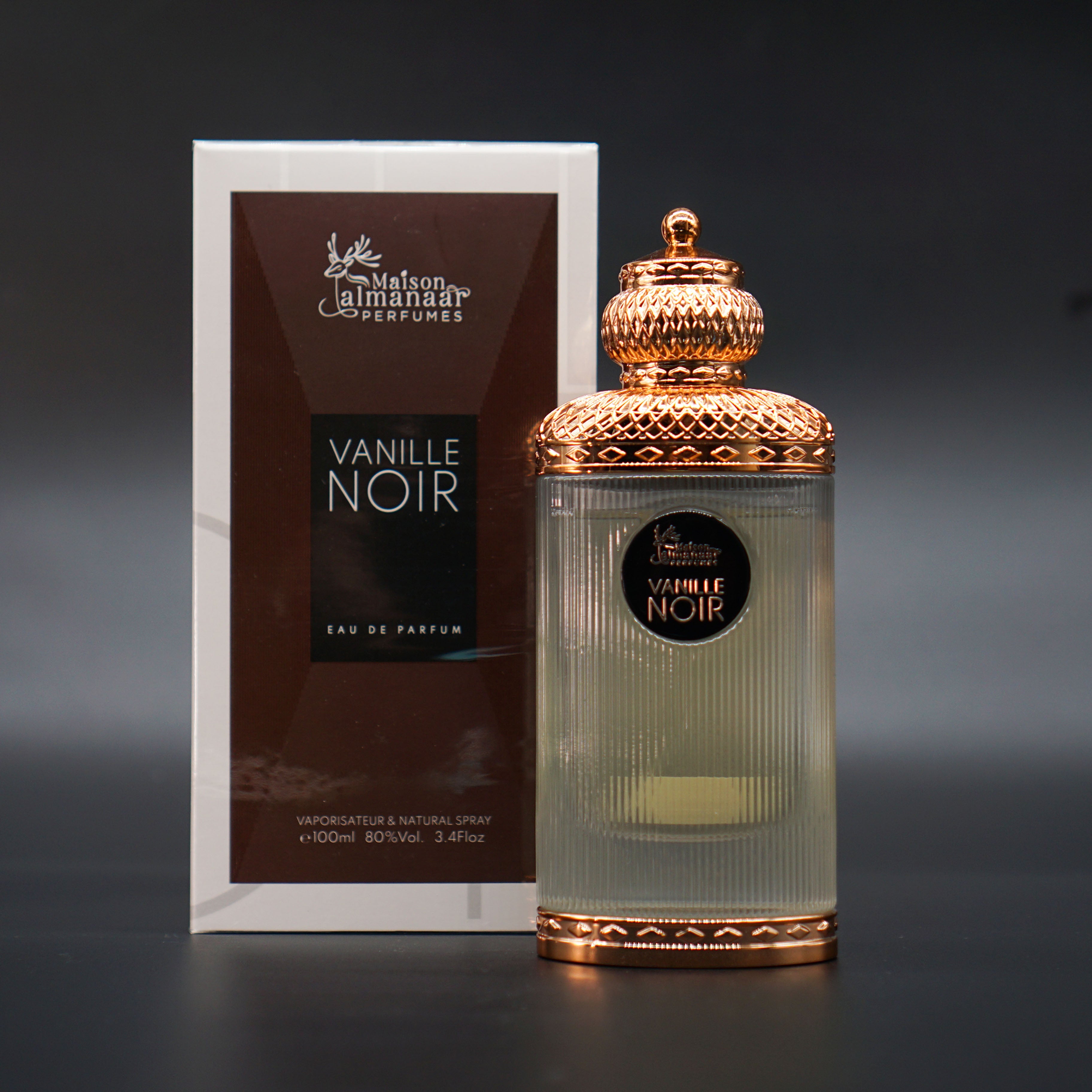 Vanille Noir Extrait de Parfum 100ml by Maison Almanaar Perfumes Shop name