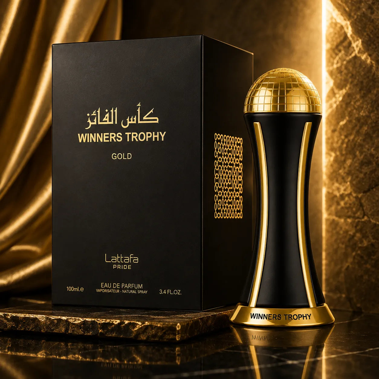 Winners Trophy Gold Eau De Parfum 100ml Lattafa Pride with Box and Bottle
