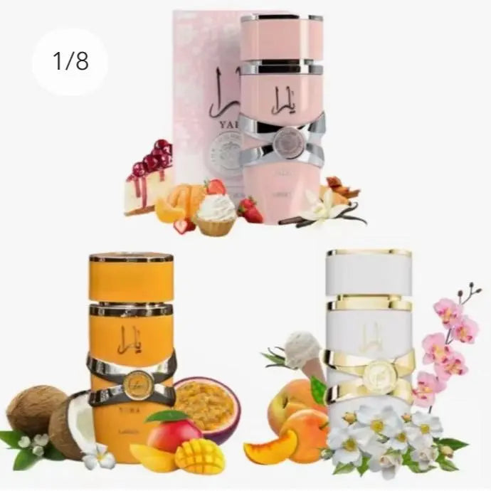 Yara Gift Set EDP 100ml by Lattafa, Set of 3 (Yara Pink, Tous & Moi) Shop name