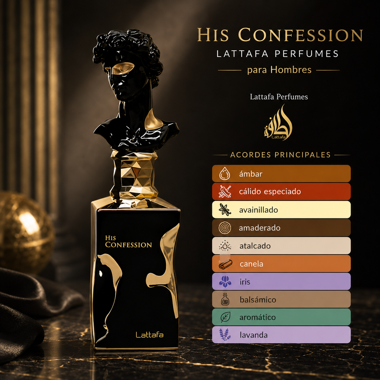 His Confession Eau De Parfum 100ml Lattafa Shop name