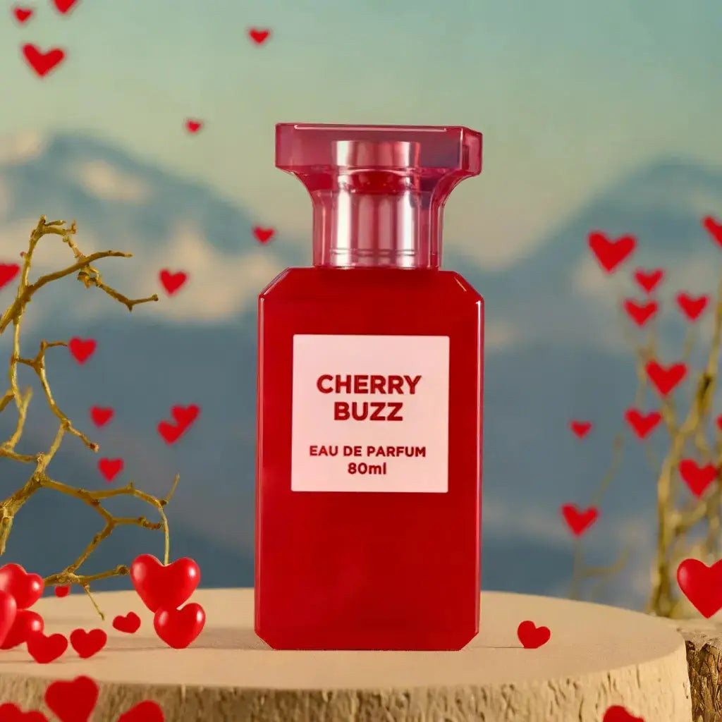Cherry Buzz 100ml Eau de Parfum 80ml Fragrance World Shop name
