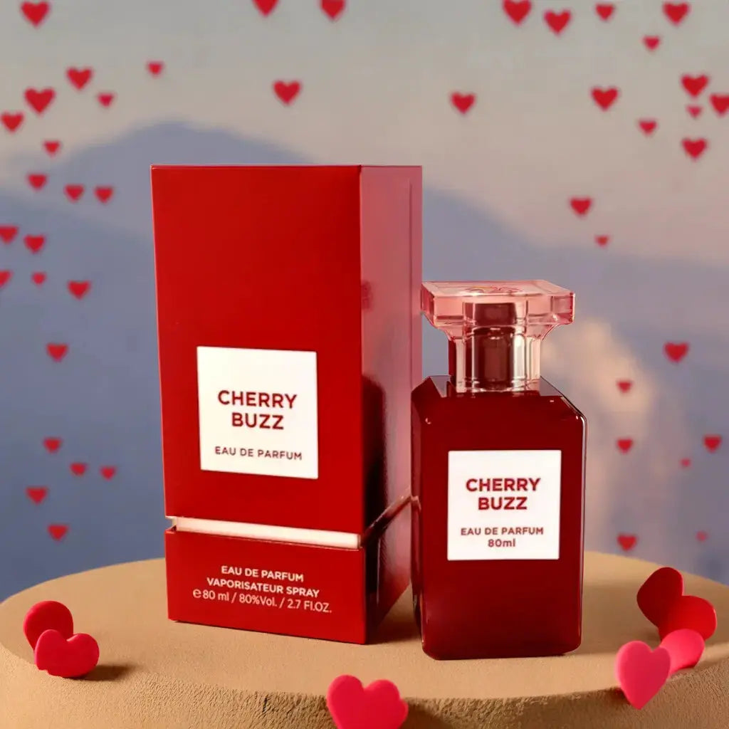 Cherry Buzz 100ml Eau de Parfum 80ml Fragrance World Shop name