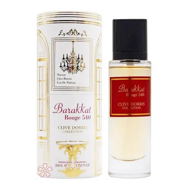 Barakkat Rouge 540 30ml Eau De Parfum Clive Dorris - Perfume Heaven