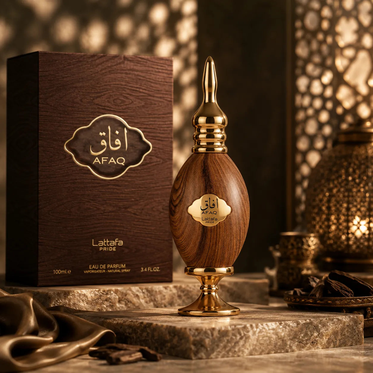 Afaq Eau De Parfum 100ml Lattafa Pride Box and Bottle