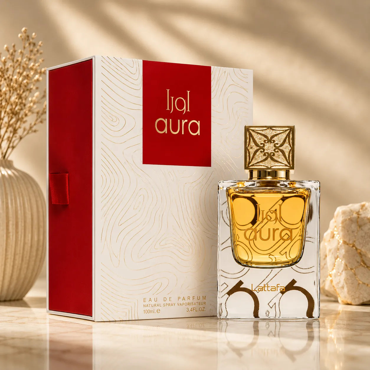 Aura perfume Eau De Parfum 60ml by Lattafa unisex fragrance bottle