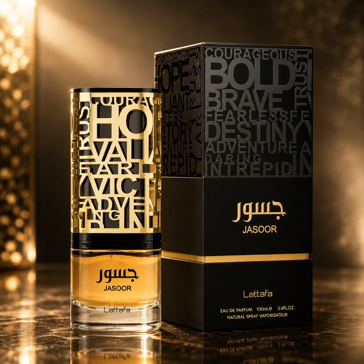 Jasoor Eau De Parfum 100ml Lattafa with a Premium Black Box