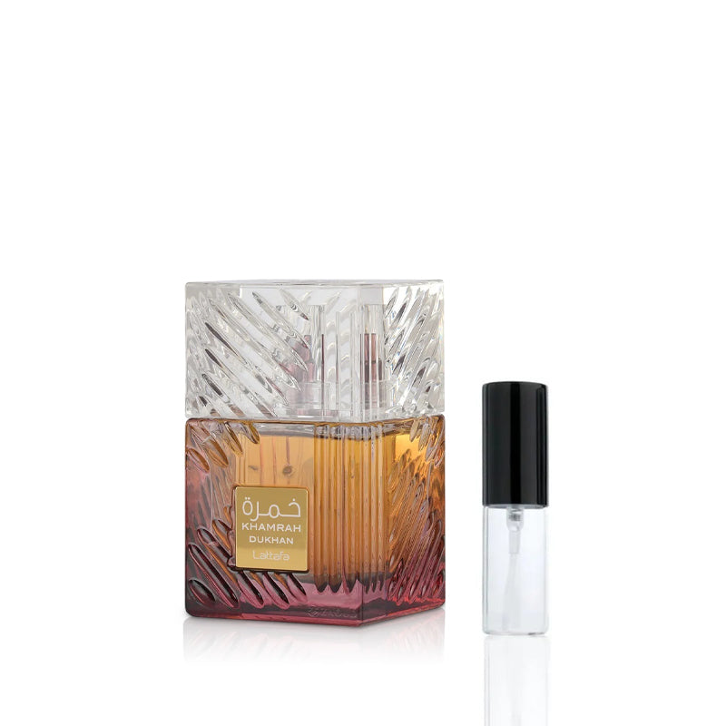 Khamrah Dukhan Perfume Sample 2ml - Perfume Heaven