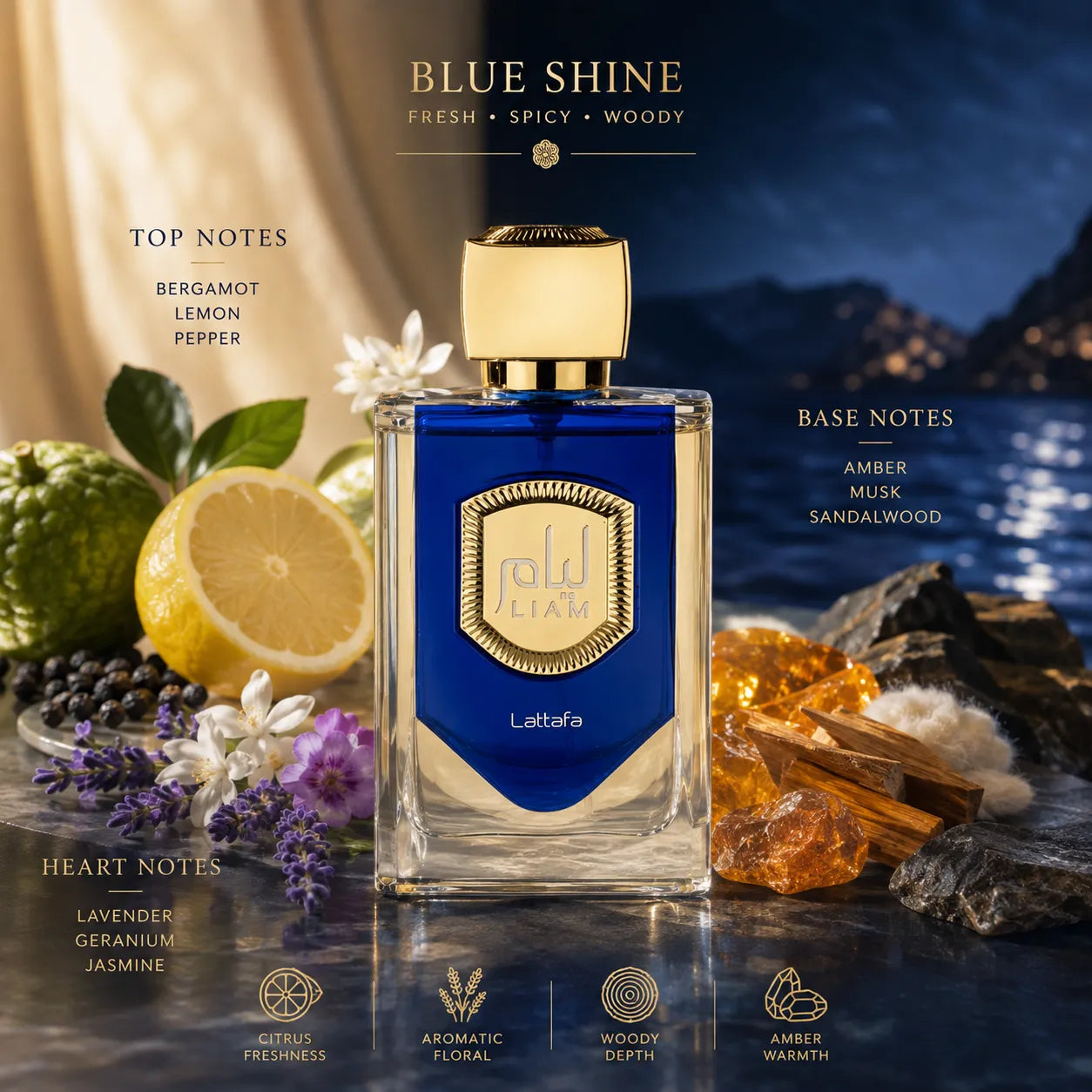 Liam Blue Eau De Parfum 100ml Lattafa