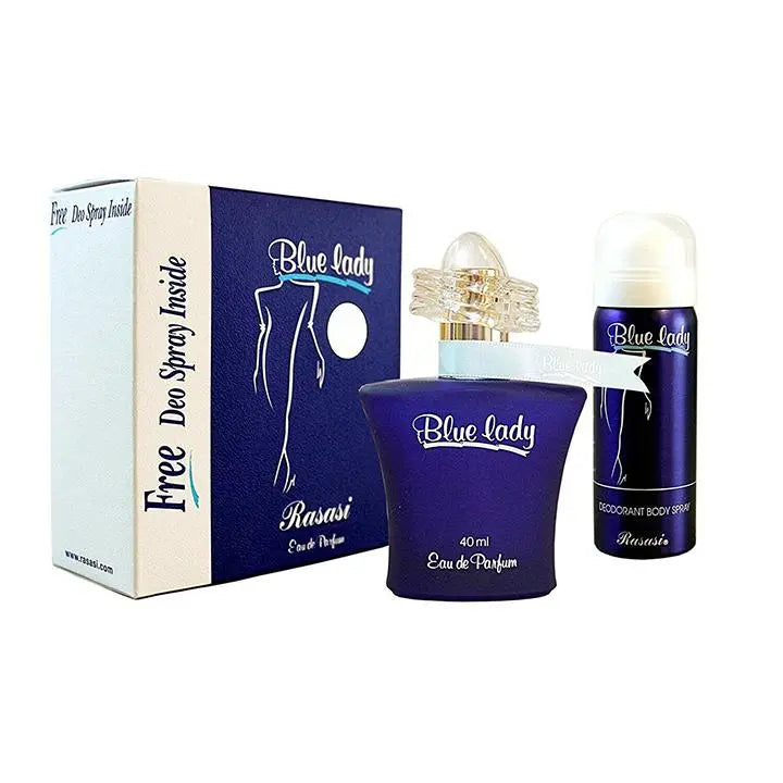 Blue Lady Eau de Parfum 40ml + Body Spray Rasasi - Perfume Heaven