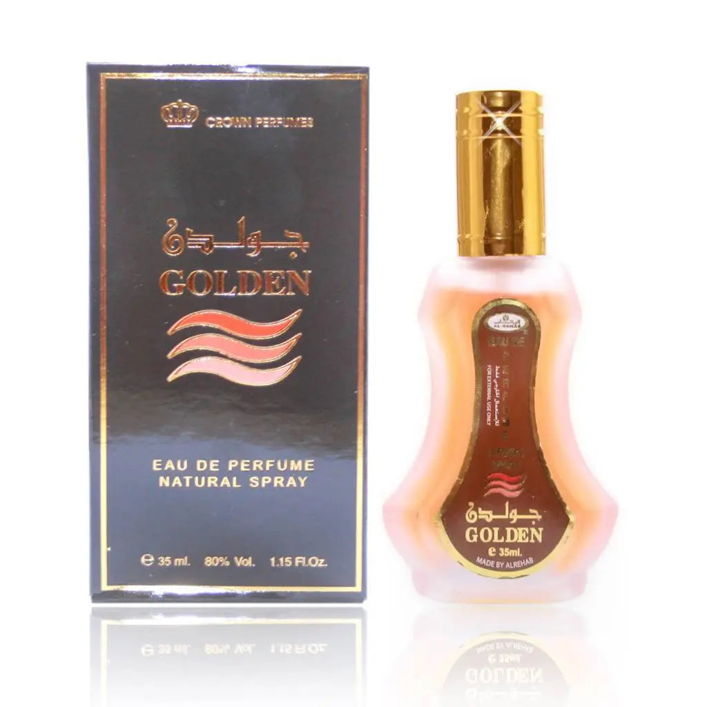 Golden Perfume Spray 35ml By Al Rehab - Perfume Heaven