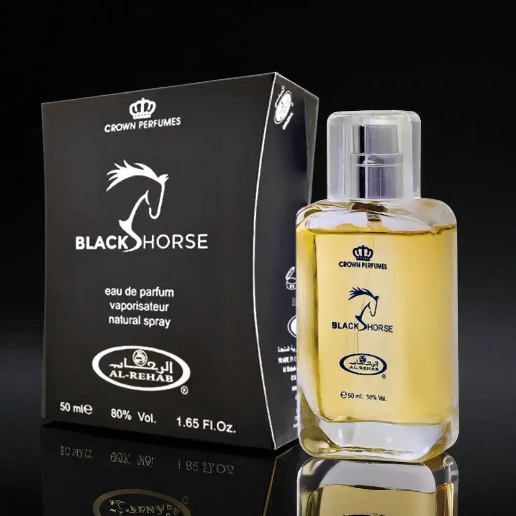 Black horse  Perfume Spray 50ml By Al Rehab - Perfume Heaven