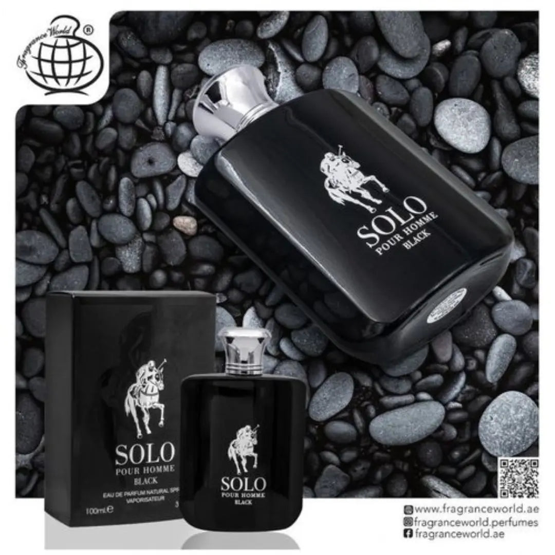 Solo Black Eau De Parfum 100ml Fragrance World - Perfume Heaven