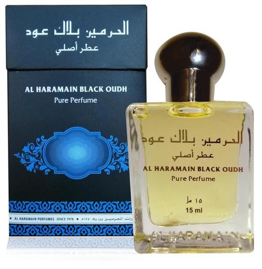 Black Oudh Perfume Oil Attar 15ml Al Haramain-Perfume Heaven