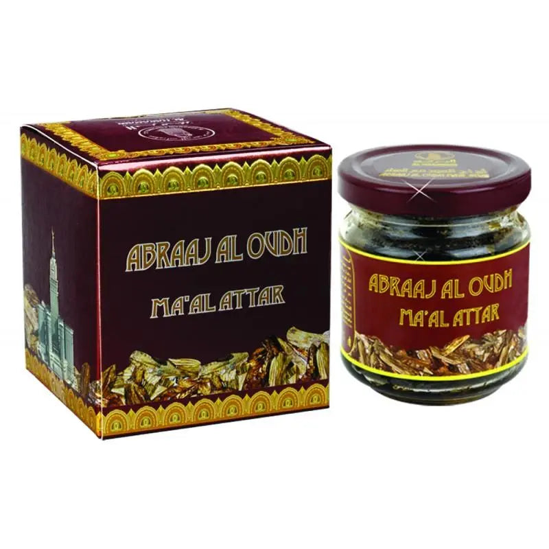 Bukhoor Abraaj Al Oudh Ma'al Attar 50gms Al Haramain-Perfume Heaven